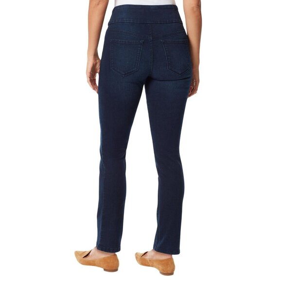 NWT Gloria Vanderbilt Amanda Pull On High Rise Jeans 30142741 Kansas Blue 10 - Picture 3 of 9